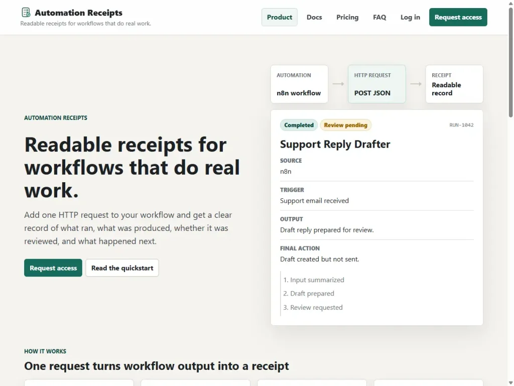 Automation Receipts