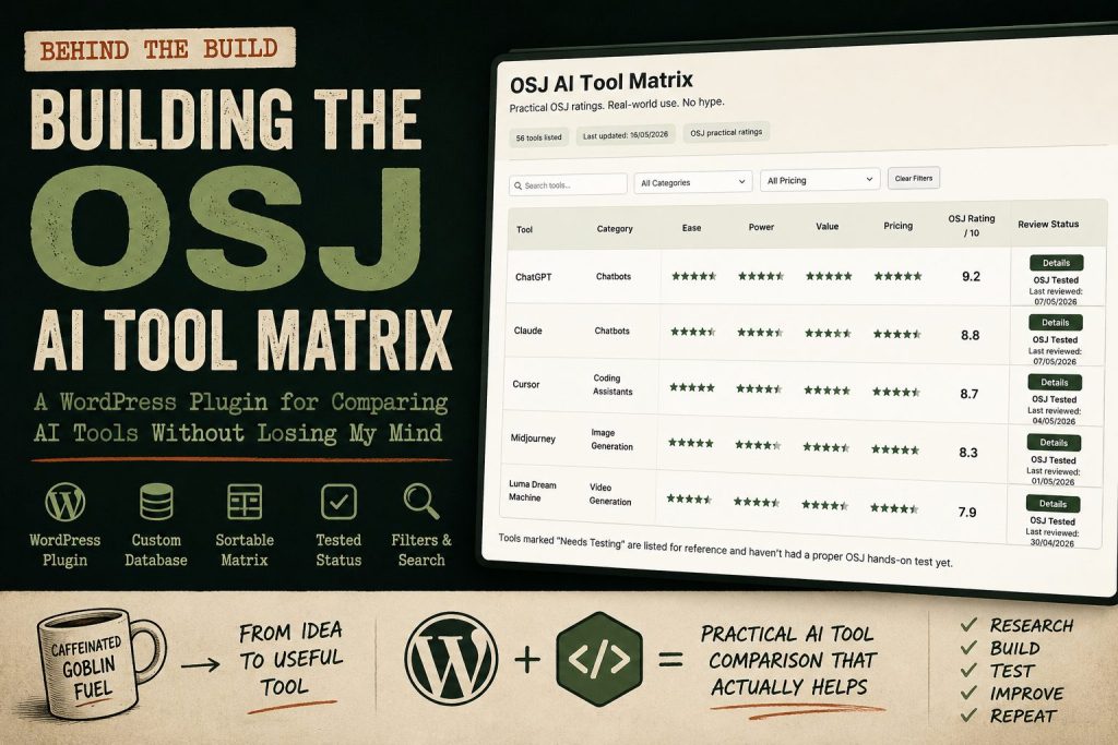 OSJ AI Tool Matrix